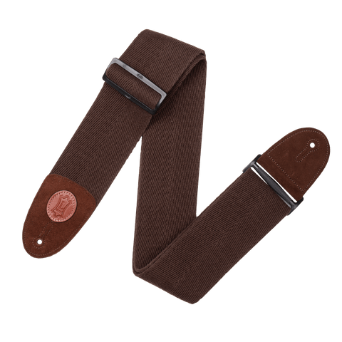 Levy's Brown Cotton Bass Guitar Strap 3" - Premium Quality and Comfort - Innovative Music