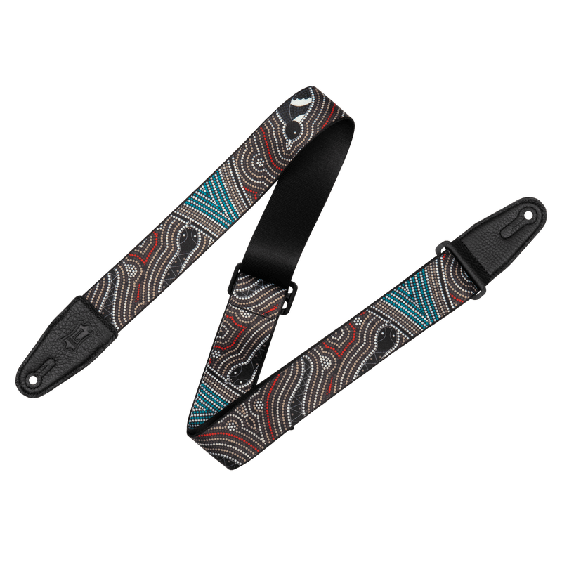 Levy's 2" Poly Down Under Strap with Bird and Snake Design - Innovative Music