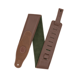 Levy's Cirro Series 3" Brown Padded Strap with Olive Green - Premium Quality - Innovative Music