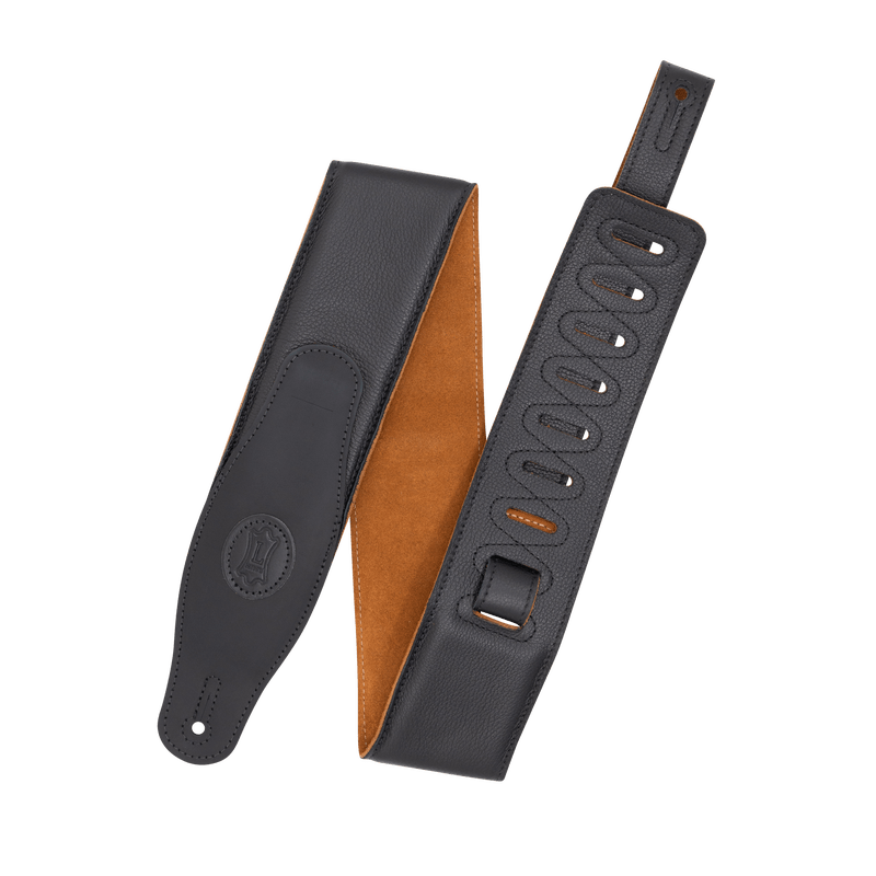 Levy's CIRRO SERIES 3" BLACK PADDED STRAP WITH HONEY SUEDE Strap - Innovative Music