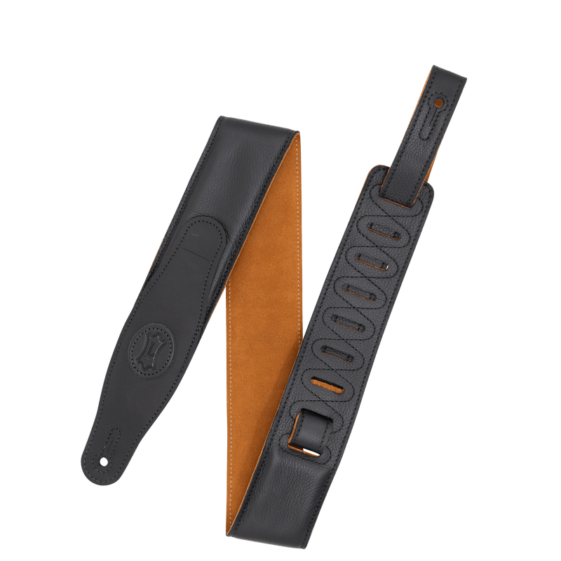 Levy's 2.5" Black Padded Guitar Strap with Honey Suede - Premium Quality - Innovative Music