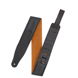 Levy's 2.5" Black Padded Guitar Strap with Honey Suede - Premium Quality - Innovative Music