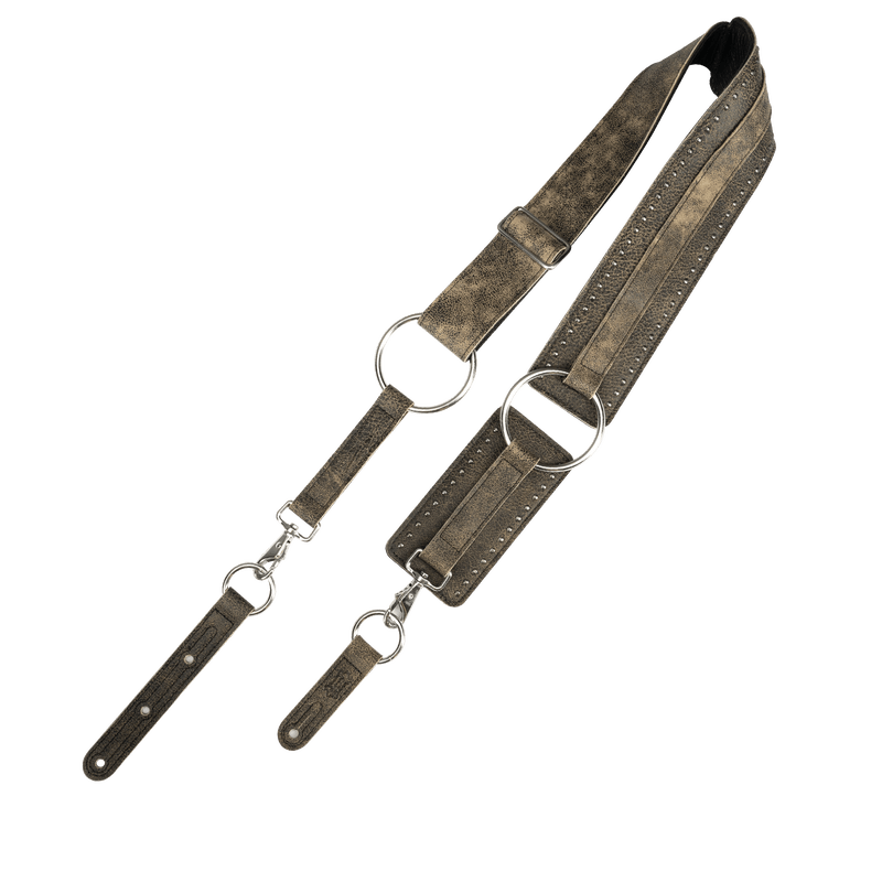 Levy's Distressed Black Leather Guitar Strap - BALDRIC - Innovative Music