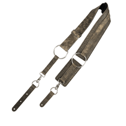 Levy's Distressed Black Leather Guitar Strap - BALDRIC - Innovative Music