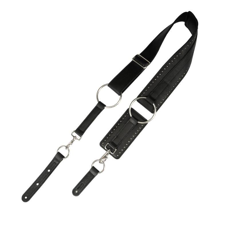 Levy's Black Leather Guitar Strap - Baldrics Style | Premium Quality - Innovative Music