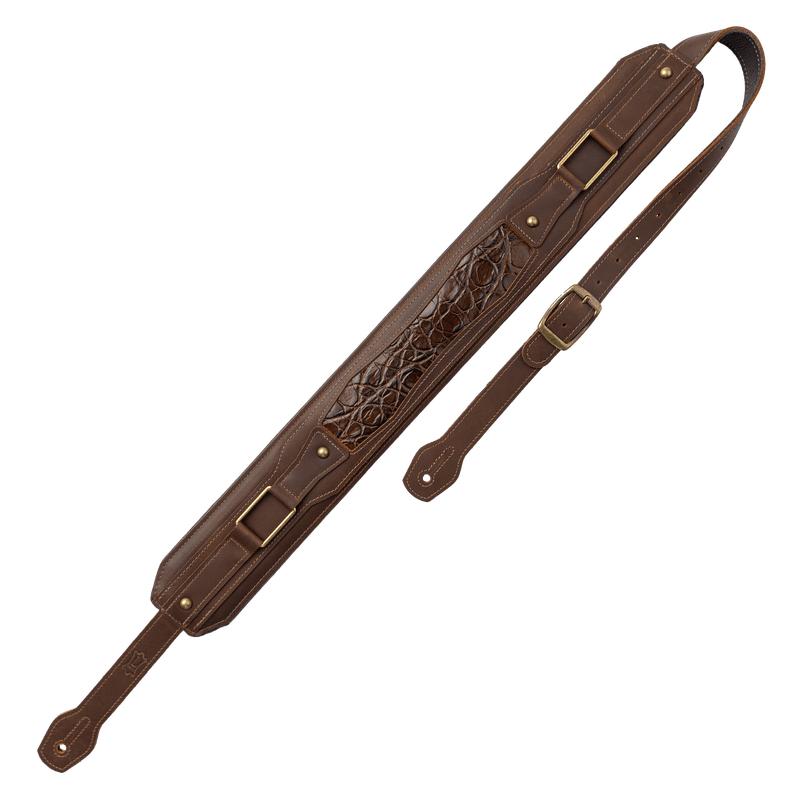 Levy's Brown Leather Guitar Strap with Padding and Hardware - Innovative Music
