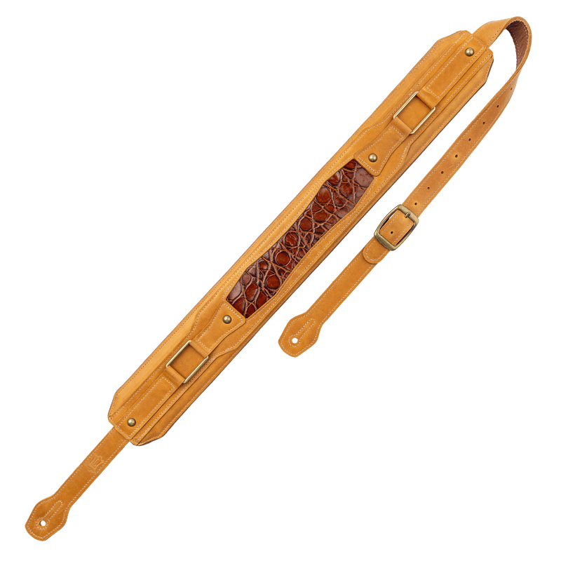 Levy's Tan Leather Guitar Strap with Padding and Hardware - Innovative Music