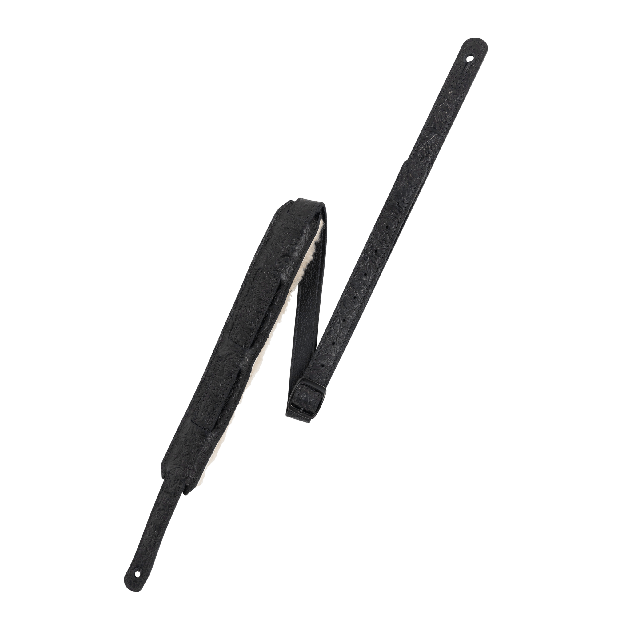 Levy's REINER DELUXE IN BLACK - Premium Quality Leather Guitar Strap - Innovative Music