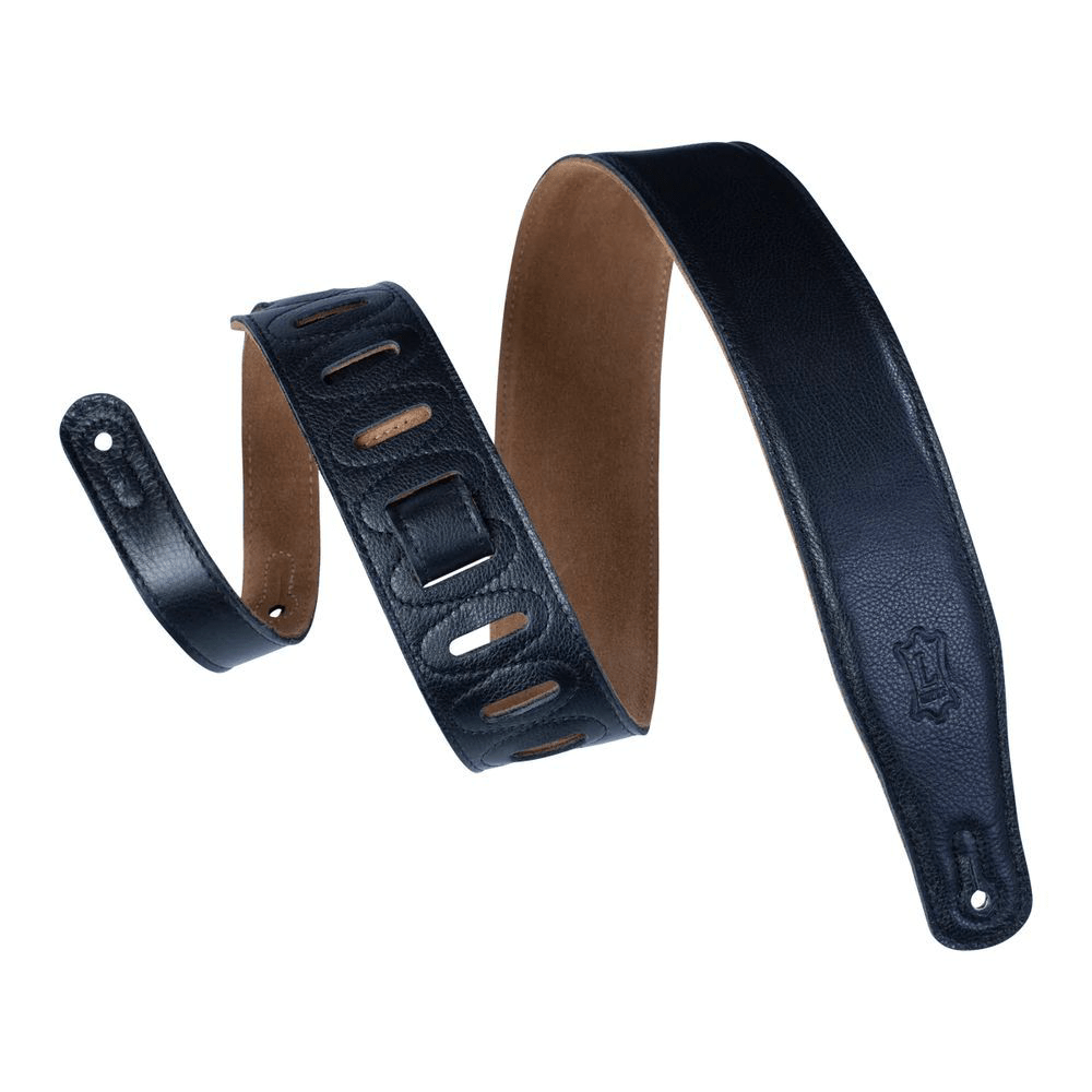 Levy's Garment Leather Guitar Strap 2 1/2" (Black) - Innovative Music