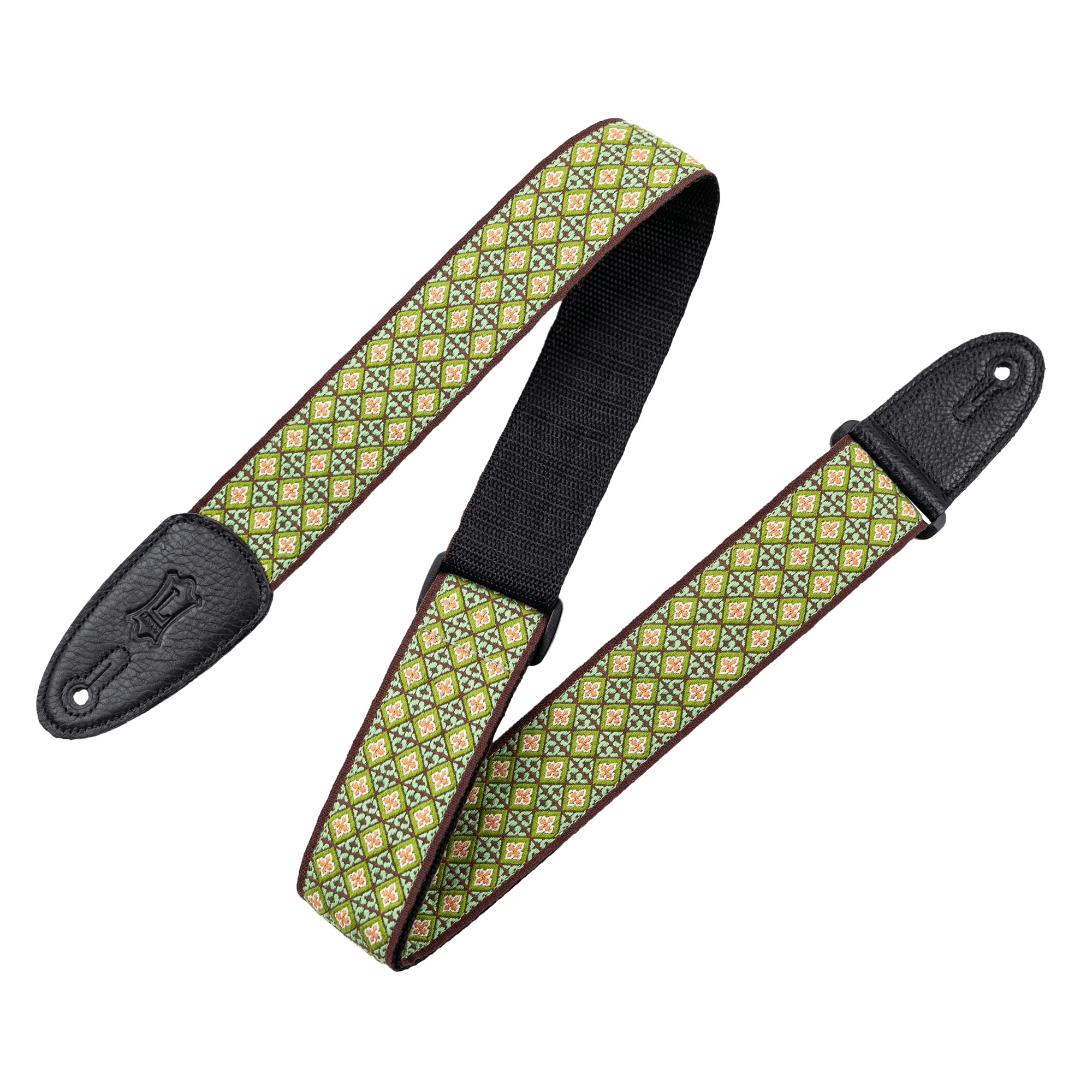 Levy's Green Mosaic Hootenanny: Premium Quality Guitar Strap - Innovative Music