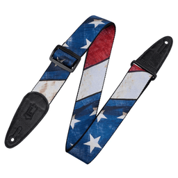 Levy's Polyester Guitar Strap 2" (American Flag Motif) - Innovative Music
