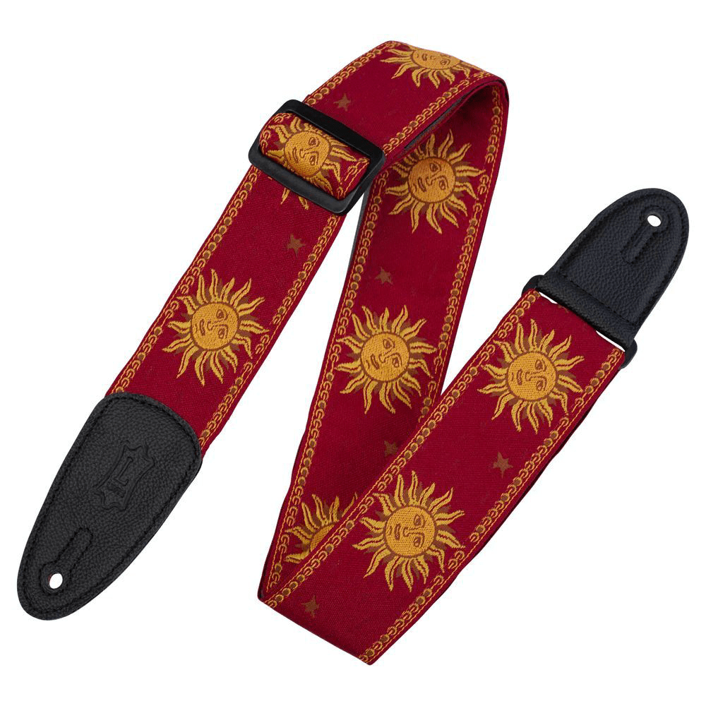 Levy's Jacquard Woven Guitar Strap 2" (Red) - Innovative Music
