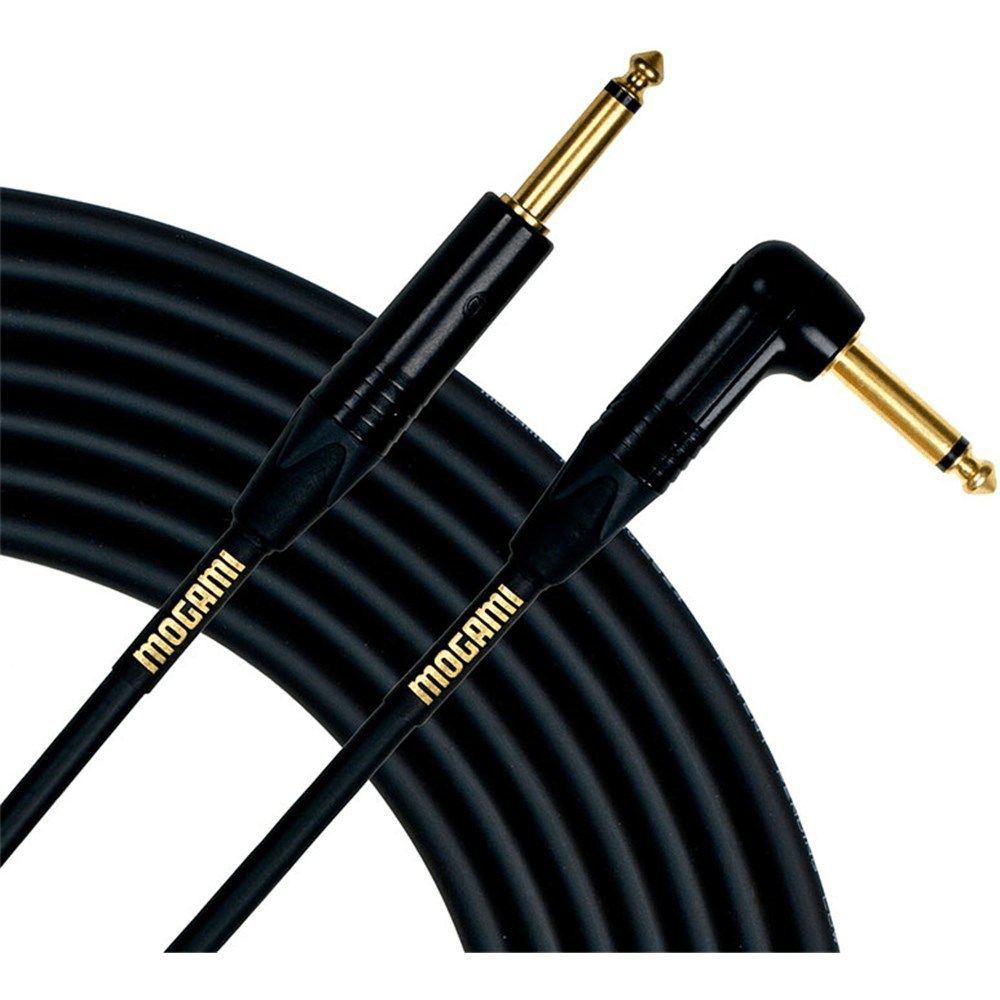 Mogami 3FT Gold Instrument Cable Right Angle to Straight - Innovative Music