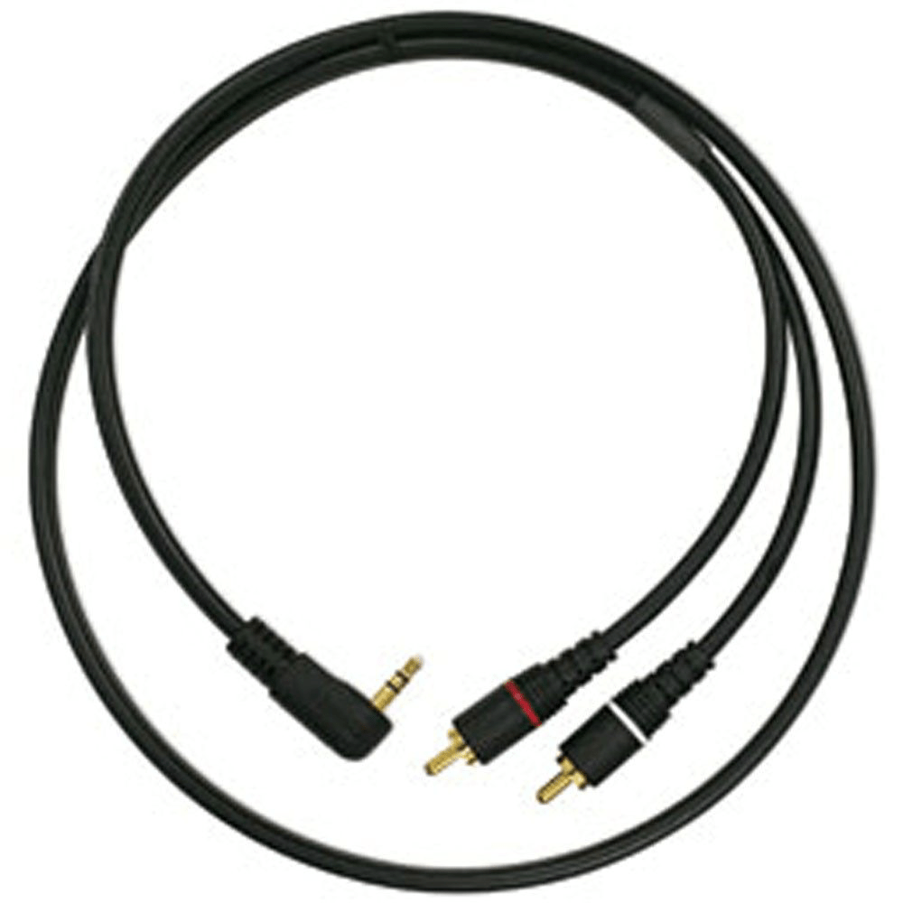 Mogami Patch IP Right - Angle 3.5mm TRS to Dual RCA Cable (3ft) - Innovative Music