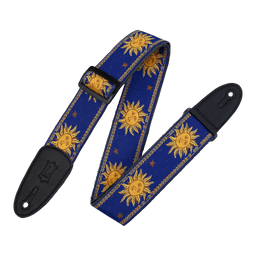 Levy's Blue Sun Motif Guitar Strap 2" - Premium Quality and Style - Innovative Music