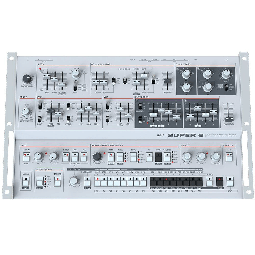 UDO Audio Super 6 12 - Voice Polyphonic Analog - Hybrid Desktop Synthesizer - Innovative Music