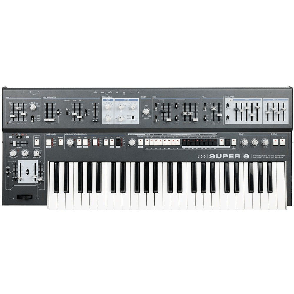 UDO SUPER 6 12 VOICE POLYPHONIC SYNTH GREY - Innovative Music