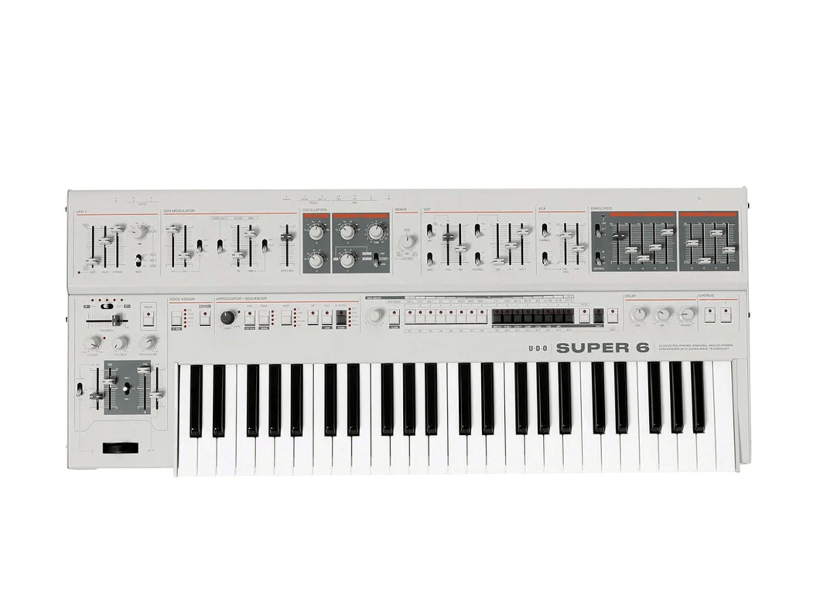 UDO SUPER 6 12 VOICE POLYPHONIC SYNTH WH - Innovative Music