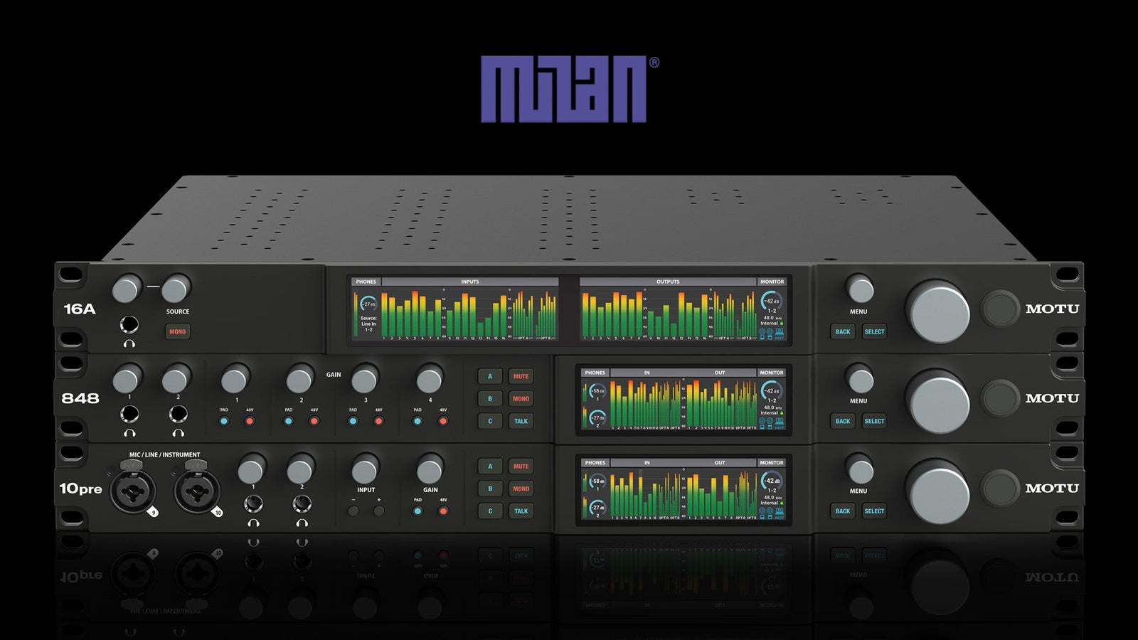 MOTU 16A, 848 & 10pre are now Milan Certified - Sound Distribution - Innovative Music