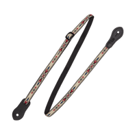 Levy's Jacquard Mandolin/Ukulele Strap 1/2" (Beige/Red/Blue) - Innovative Music