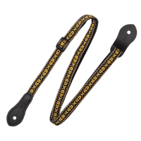 Levy's Jacquard Mandolin/Ukulele Strap 1/2" (Black/Gold) - Innovative Music