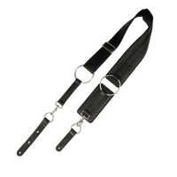 Levy's Black Leather Guitar Strap - Baldrics Style | Premium Quality - Innovative Music