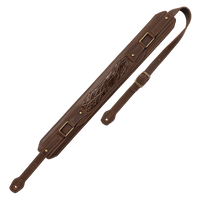 Levy's Brown Leather Guitar Strap with Padding and Hardware - Innovative Music