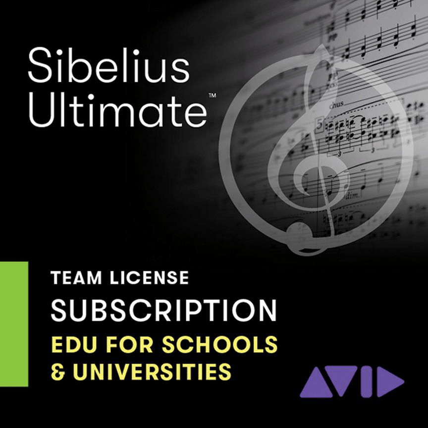 Avid Sibelius Ultimate TEAM 1 - Year Subscription New License (EDU eLicense) [NFW] - Innovative Music