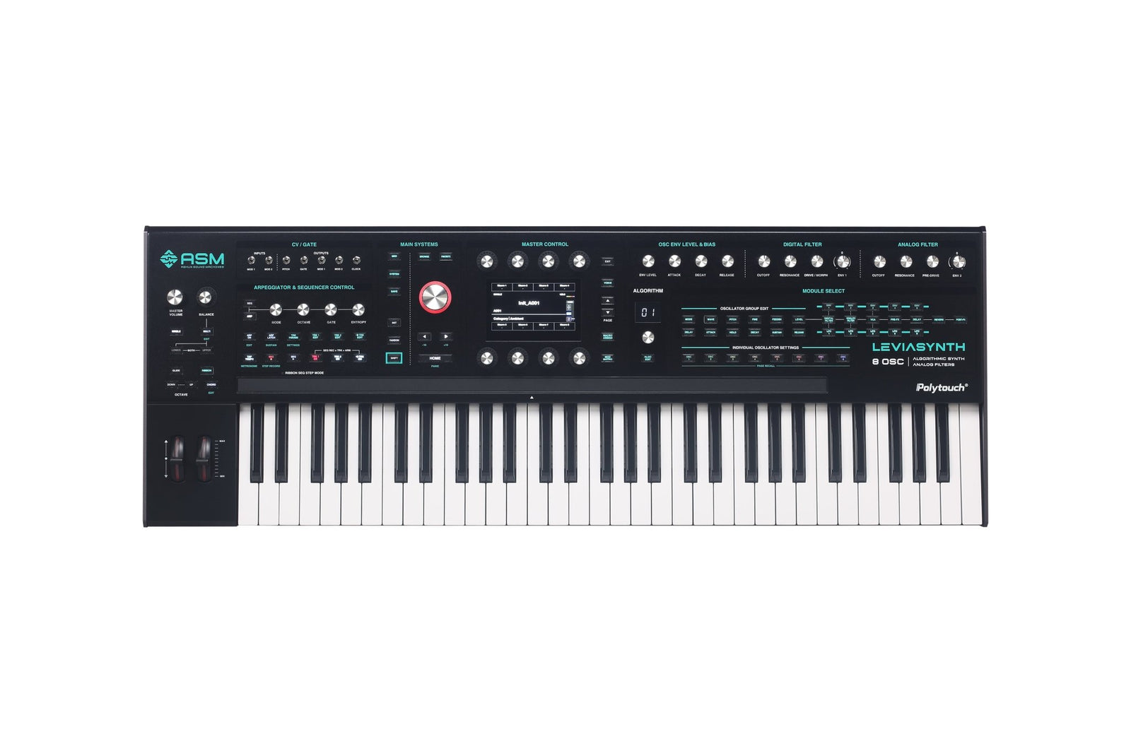 ASM Leviasynth Keyboard 16 - Voice Hybrid Algorithmic Synthesizer with Polyphonic Aftertouch - Sound Distribution - Innovative Music