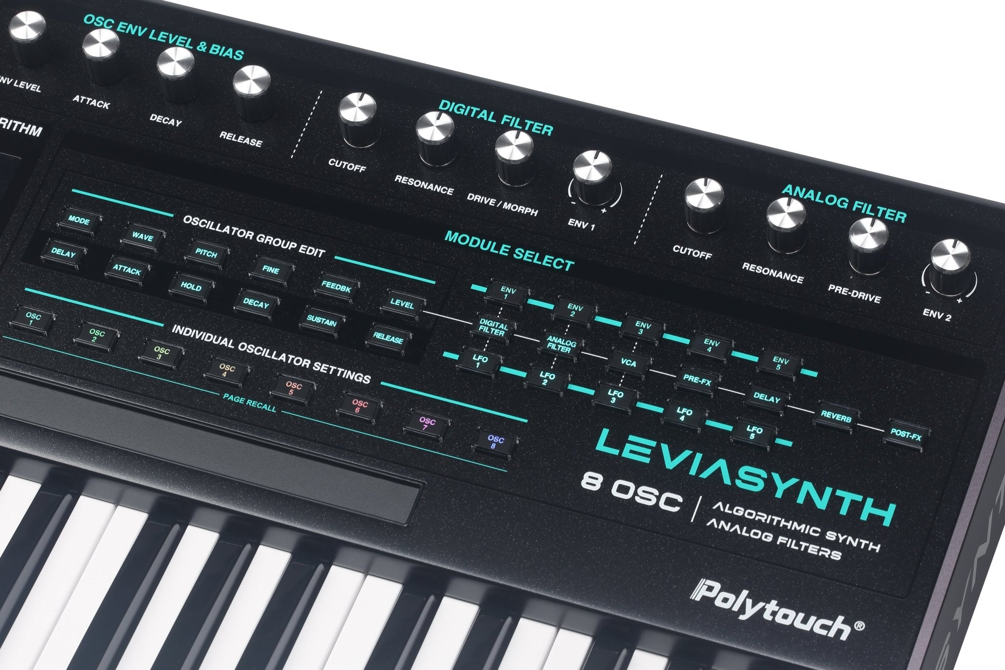 ASM Leviasynth Keyboard 16 - Voice Hybrid Algorithmic Synthesizer with Polyphonic Aftertouch - Sound Distribution - Innovative Music
