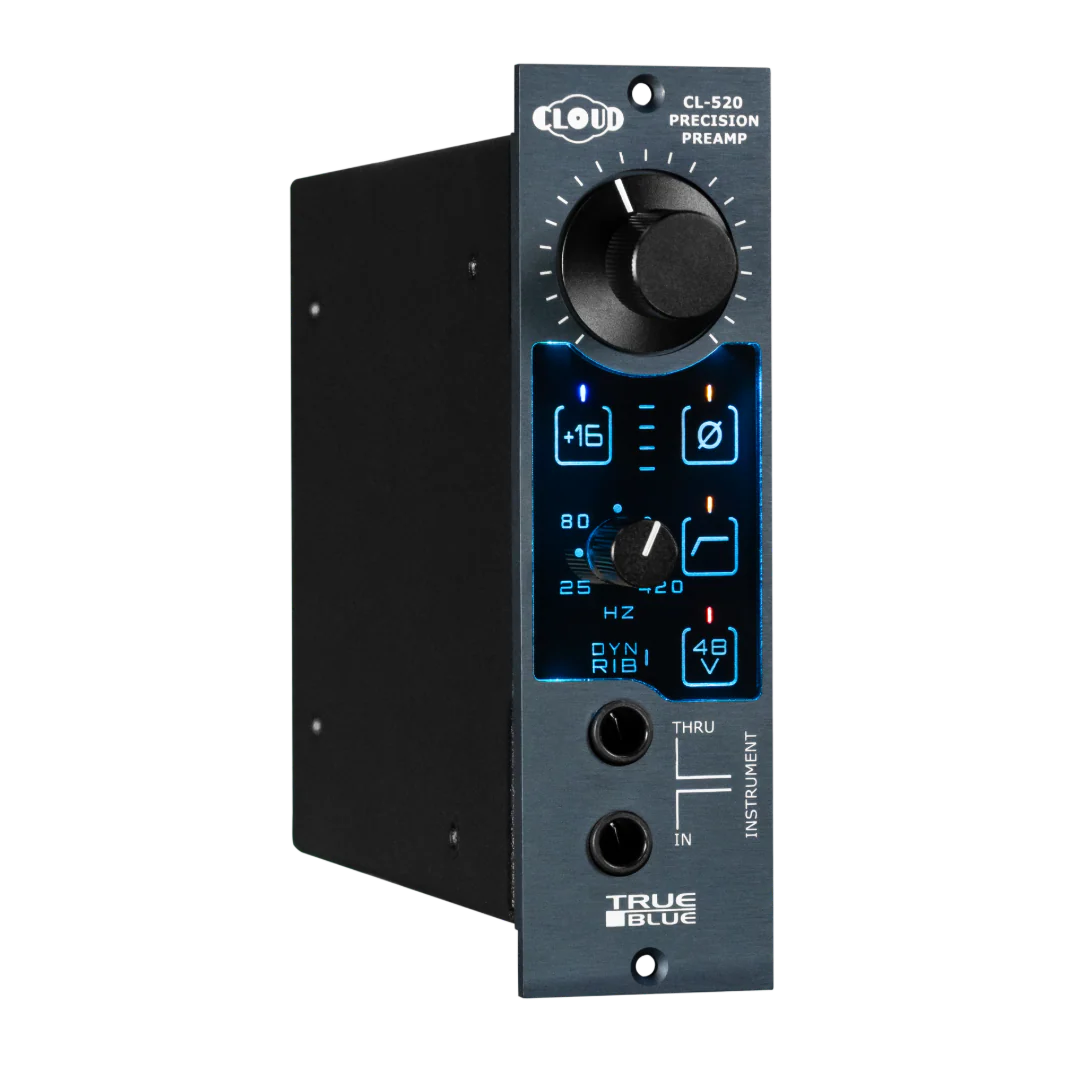 Cloud TRUE BLUE 520 Precision Mic Preamp – API 500 Series Module with +76dB Ultra-Clean Gain & Cloud Touch Controls