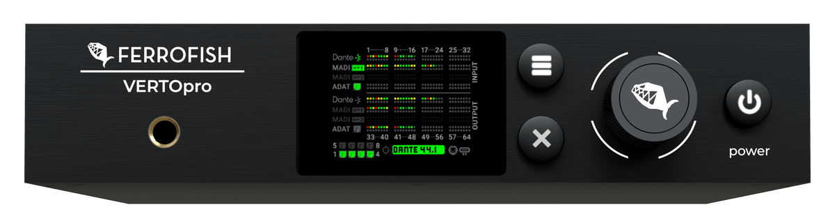 Ferrofish VERTOpro 64 – 64x64 ADAT to Dante Converter & Router - Sound Distribution - Innovative Music