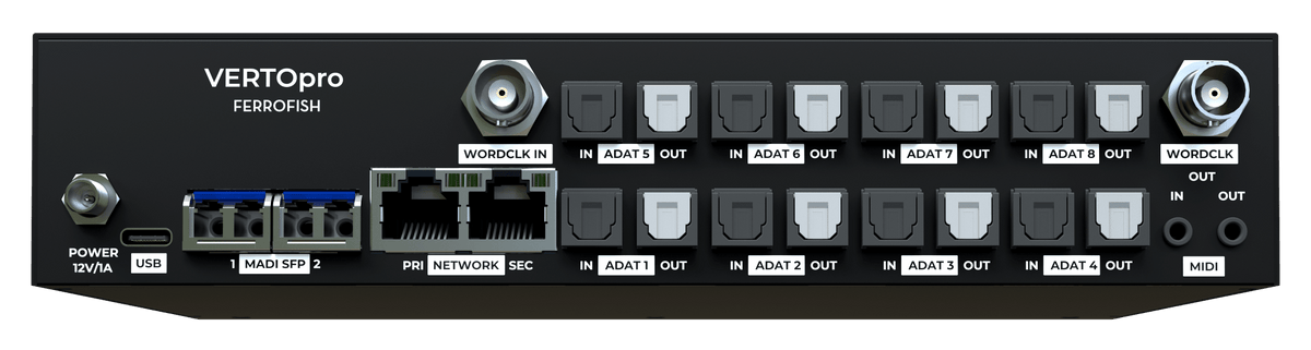 Ferrofish VERTOpro 64 – 64x64 ADAT to Dante Converter & Router - Sound Distribution - Innovative Music