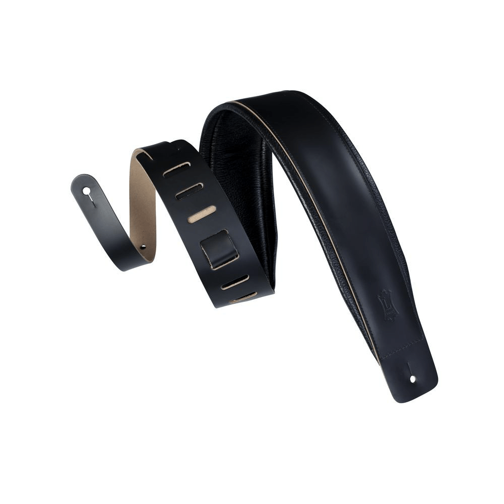 Levy's Genuine Leather Guitar Strap 3" (Black) - Innovative Music