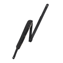 Levy's REINER DELUXE IN BLACK - Premium Quality Leather Guitar Strap - Innovative Music