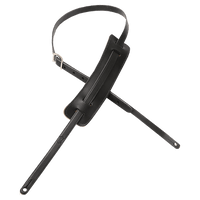 Levy's Vegtan Leather Guitar Strap 5/8" (Black) - Innovative Music