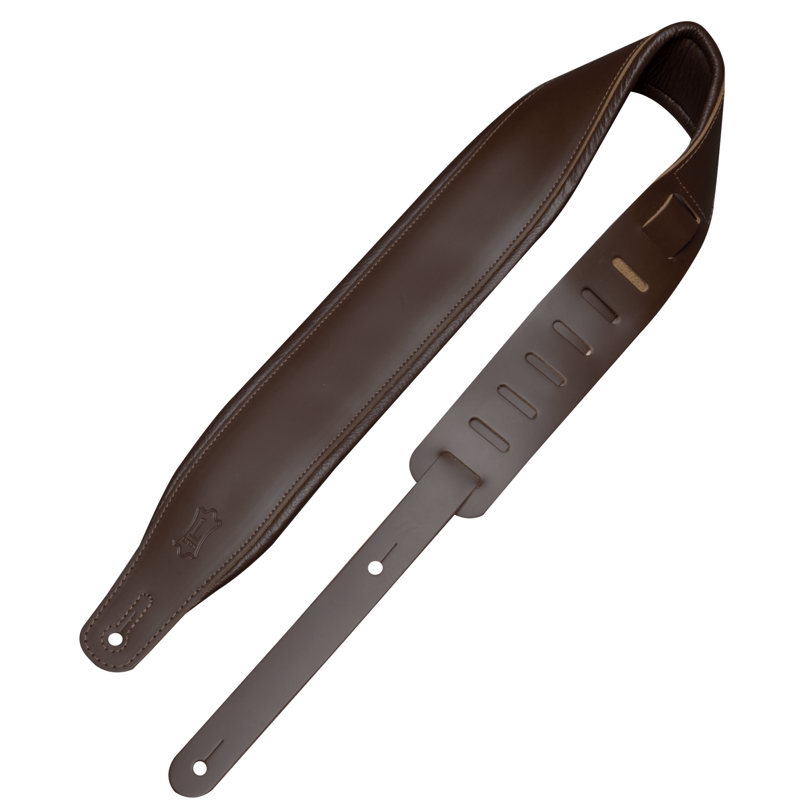 Levy's Dark Brown Top Grain Leather Guitar Strap 3" - Premium Quality - Innovative Music