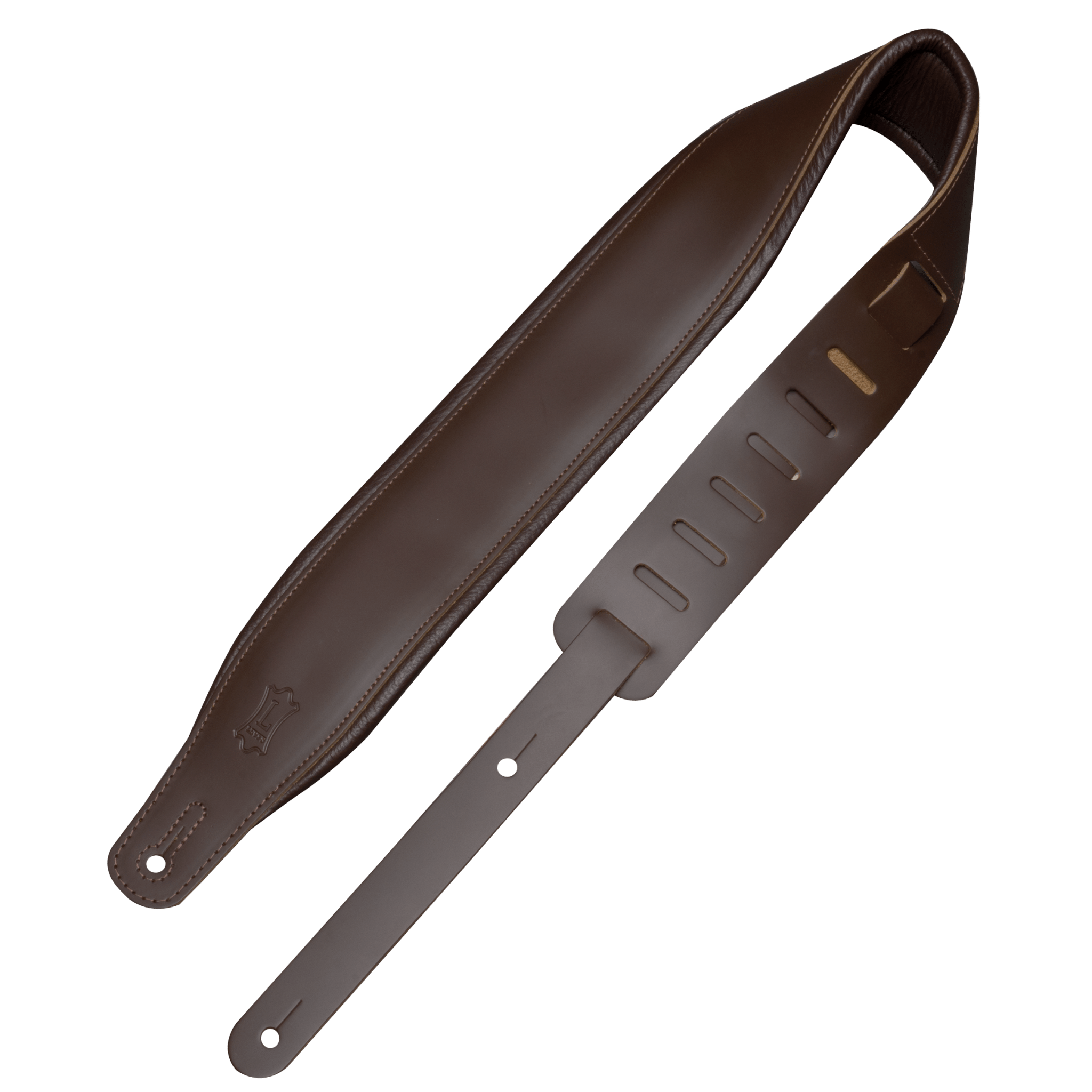 Levy's Dark Brown Top Grain Leather Guitar Strap 3" - Premium Quality - Innovative Music
