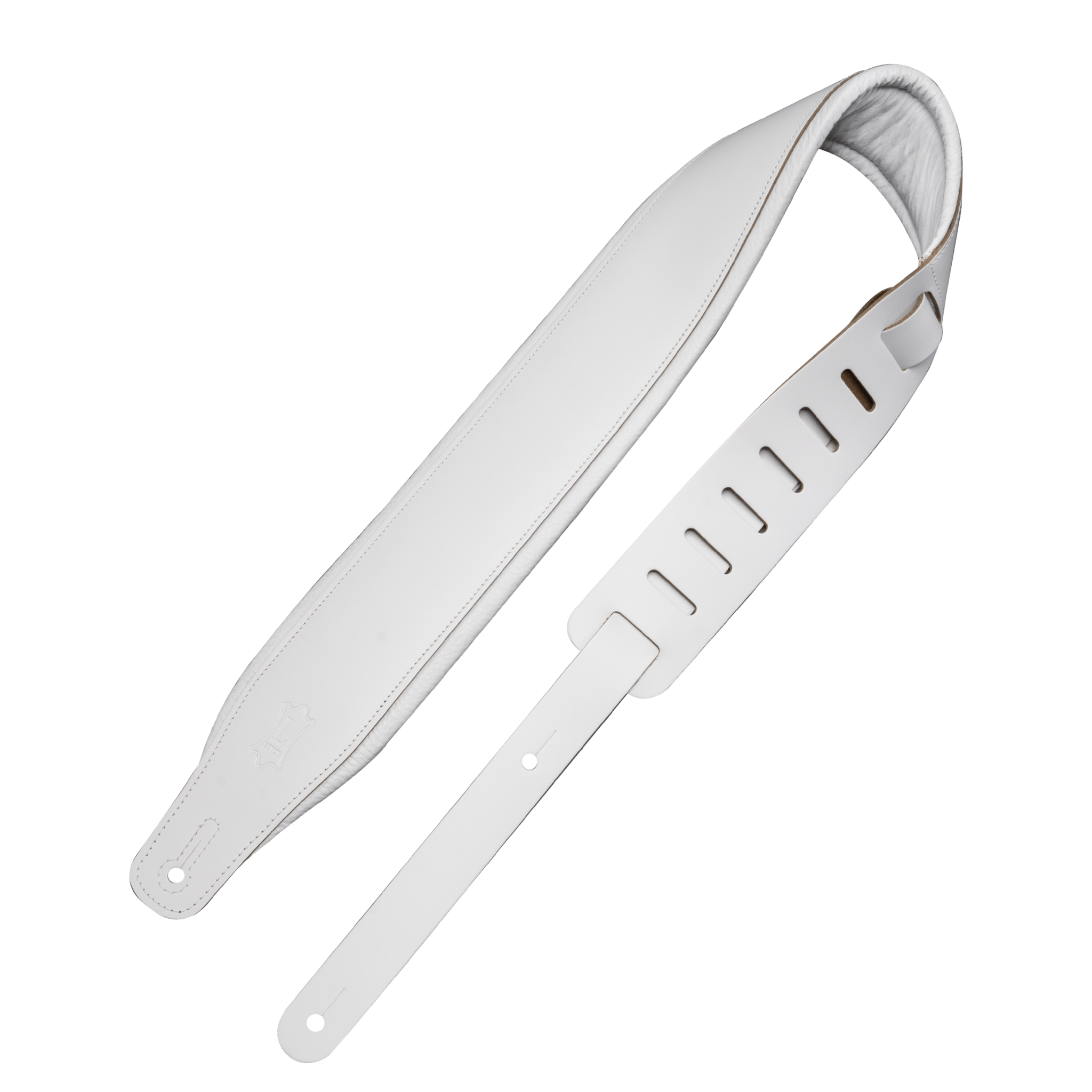 Levy's 3" Wide Top Grain Leather Guitar Straps in White - Premium Quality - Innovative Music