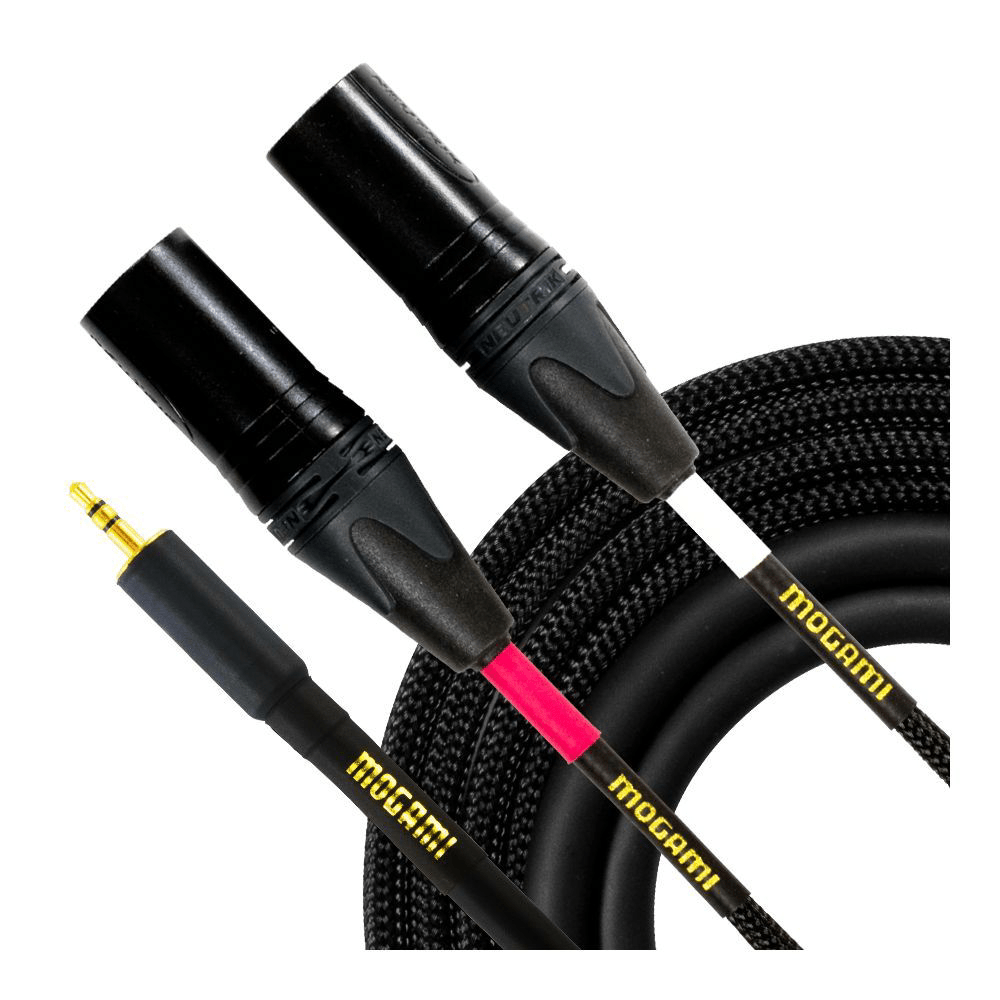 Mogami 15ft 3.5mm TRS to Dual XLR Male Cable - High - Quality Audio Connection - Innovative Music