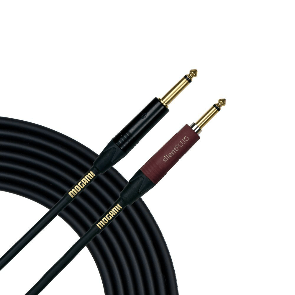 Mogami Gold Instrument Cable Straight to Silent Right - Angle (25ft) - Innovative Music