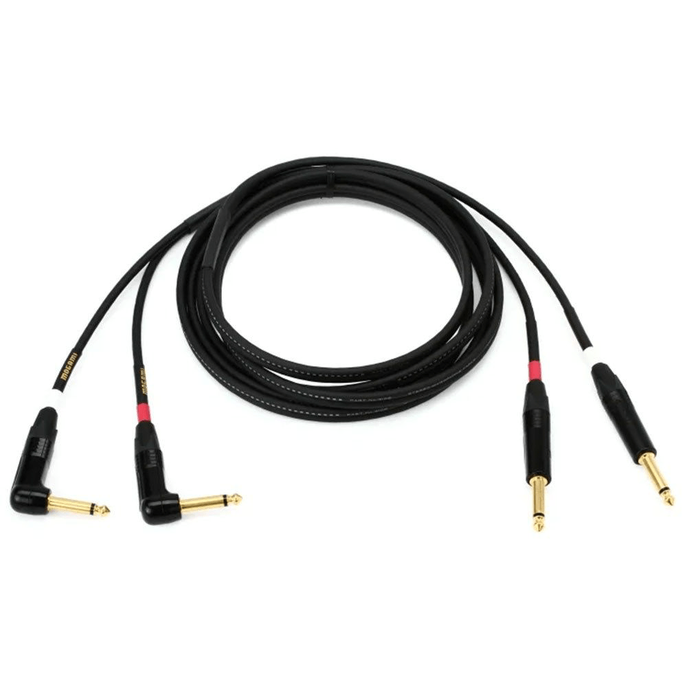 Mogami Gold Stereo Keyboard TS - TS Right - Angled Cable Set (10ft) - Innovative Music