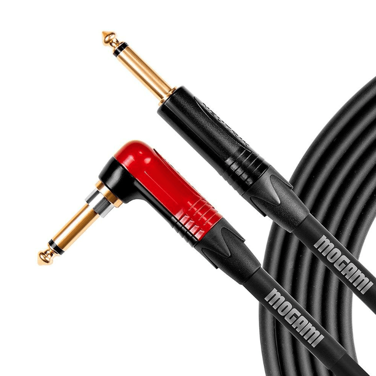 Mogami Platinum Right-Angle to Straight Guitar Cable (20ft)