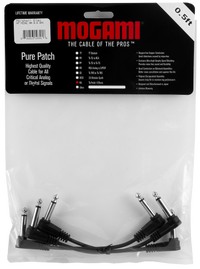 Mogami Pure Patch Pedal Right-Angle Patch Cable — 18" (3-Pack)