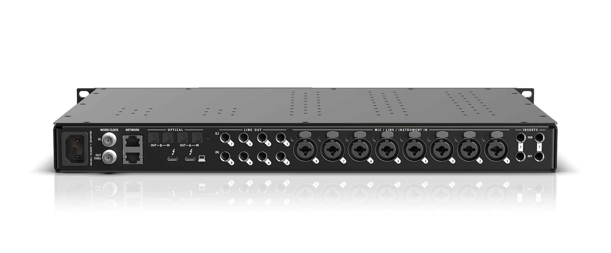 MOTU 26×28 TB/USB4 interface with mix, FX, AVB