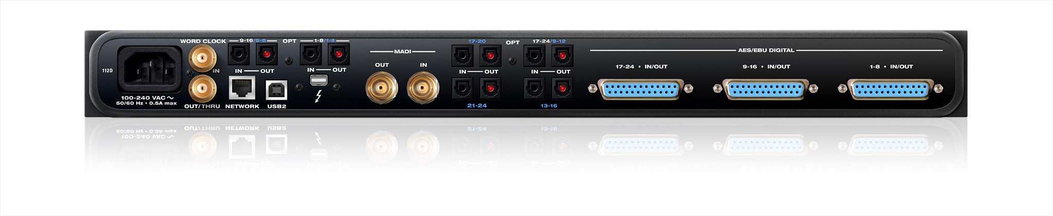 MOTU TB/USB2/AVB interface with 112ch digital & MADI