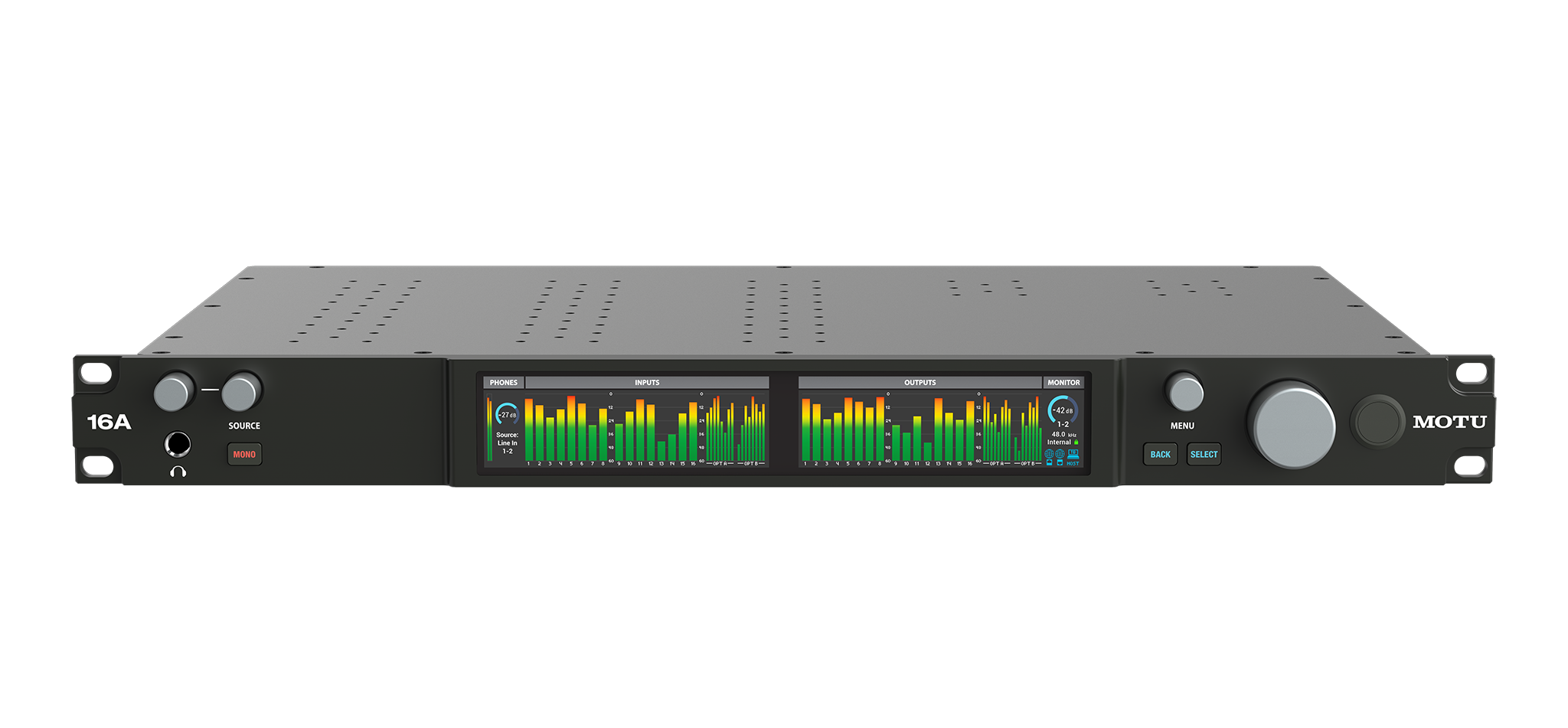MOTU 32×34 TB4/USB4 interface with mix, FX, AVB