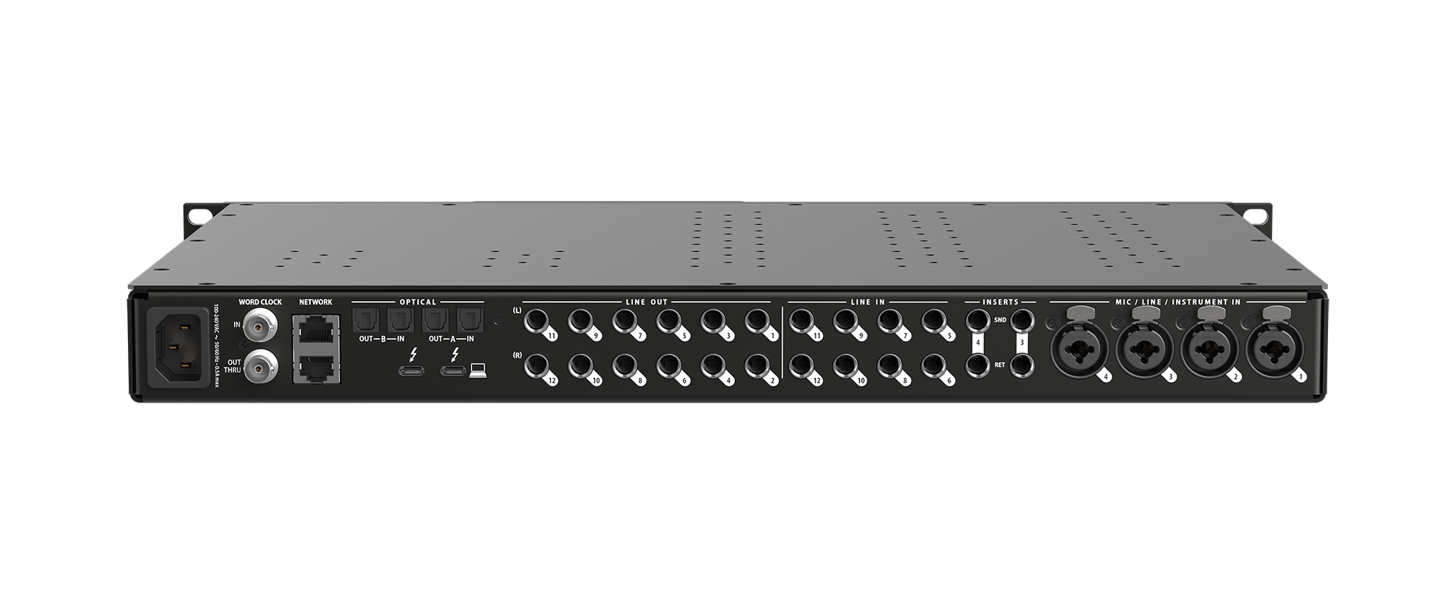 MOTU 28×32 TB4/USB4 interface with mix, FX, AVB