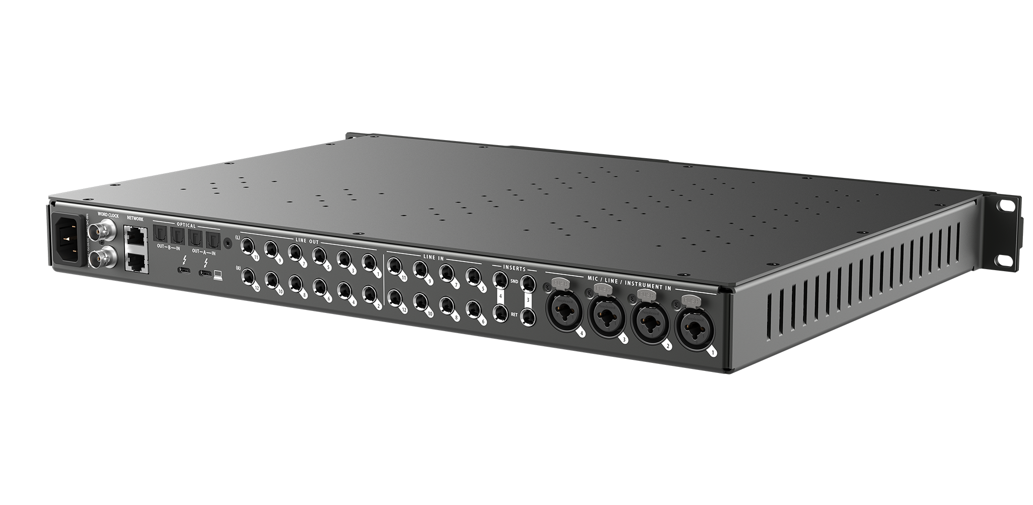 MOTU 28×32 TB4/USB4 interface with mix, FX, AVB