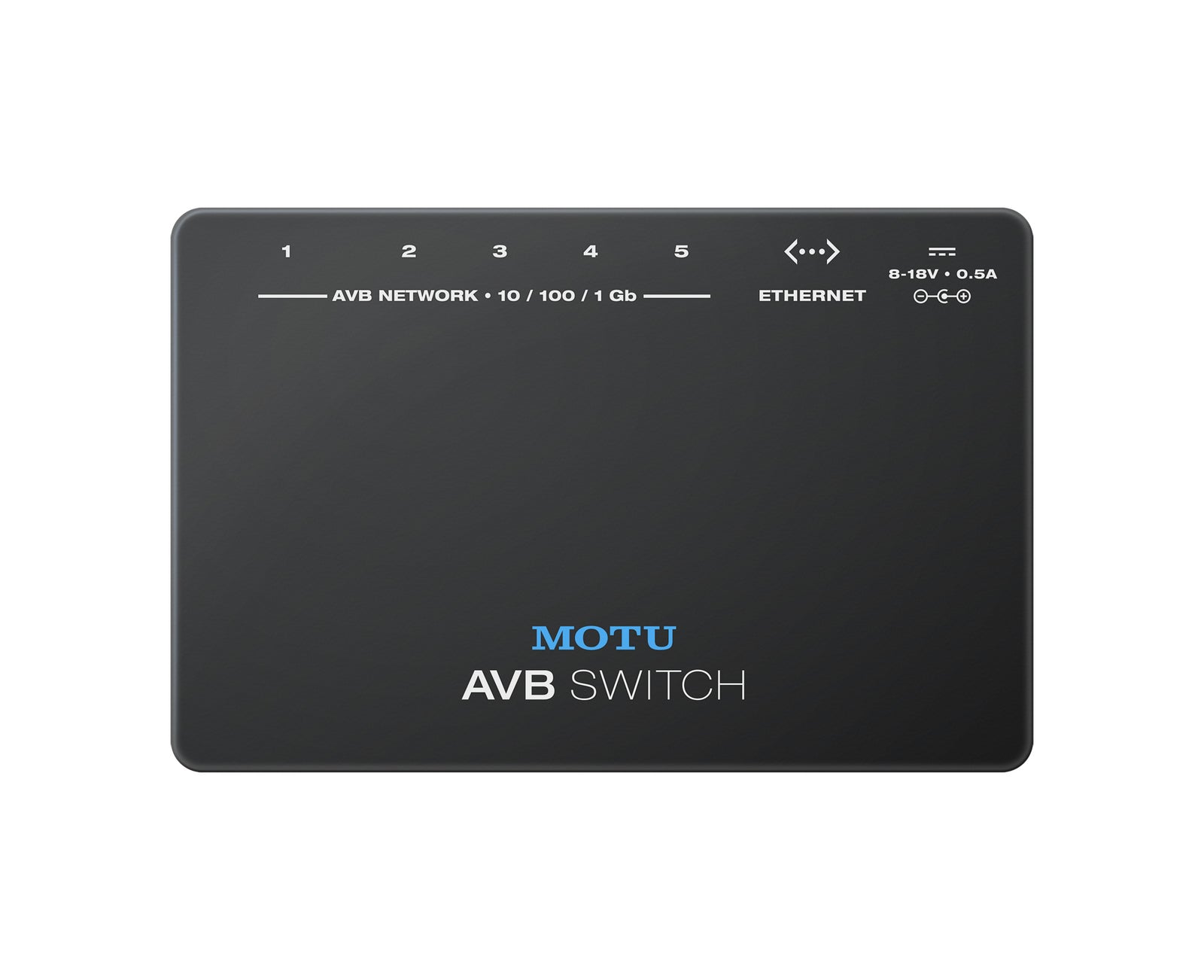 MOTU AVB Switch six‑port AVB Ethernet switch